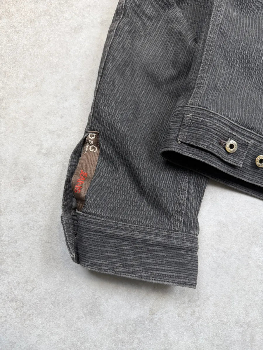 AW2003 Dolce & Gabbana Dark Grey Cargo Corduroy Jacket UGUhrsX 6