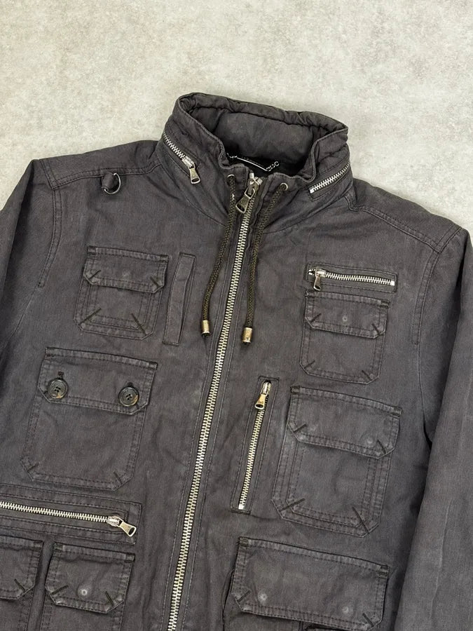 AW2003 Dolce & Gabbana Dark Grey Multi-Pocket Utility Jacket KSZTIoD 4
