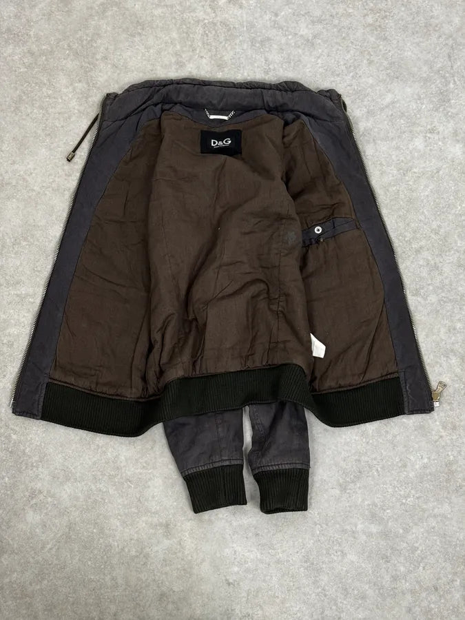 AW2003 Dolce & Gabbana Dark Grey Multi-Pocket Utility Jacket KSZTIoD 7