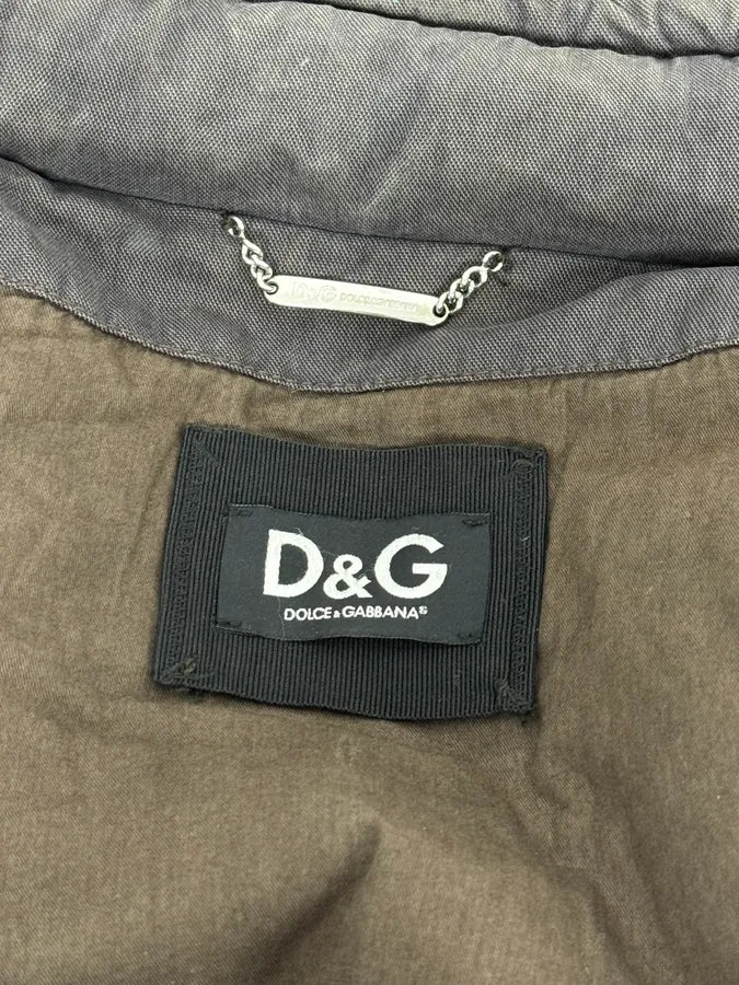 AW2003 Dolce & Gabbana Dark Grey Multi-Pocket Utility Jacket KSZTIoD 9
