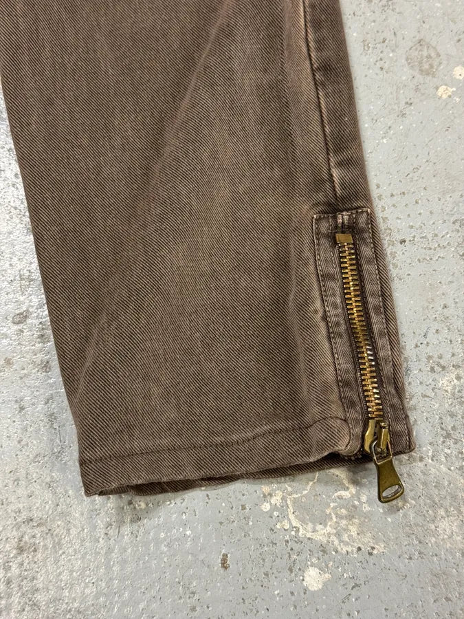 AW2003 Dolce & Gabbana Detachable Zip Waist Brown Jeans rGqQEMN 7