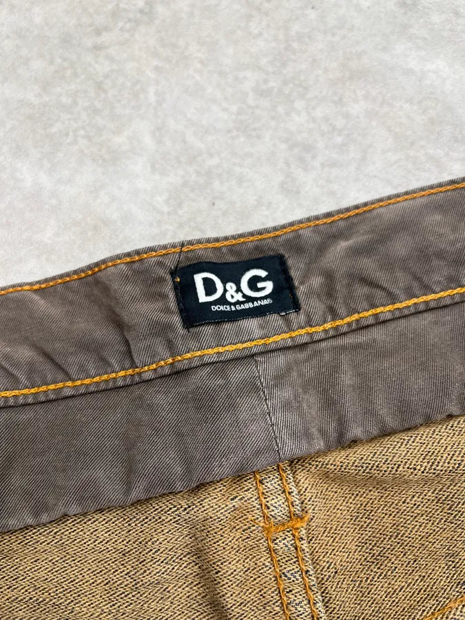 AW2003 Dolce & Gabbana Double Waist Cargo Blue Denim Jeans TFPEWKG 10