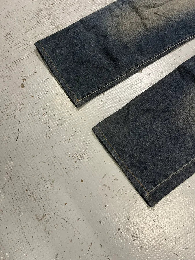 AW2003 Dolce & Gabbana Double Waist Washed Blue Denim Jeans EdlRxEv 6