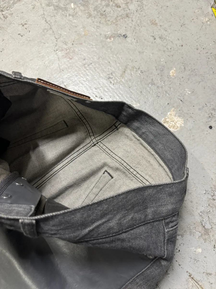 AW2003 Dolce & Gabbana Double Waisted Black Cargo Pants (M) 11