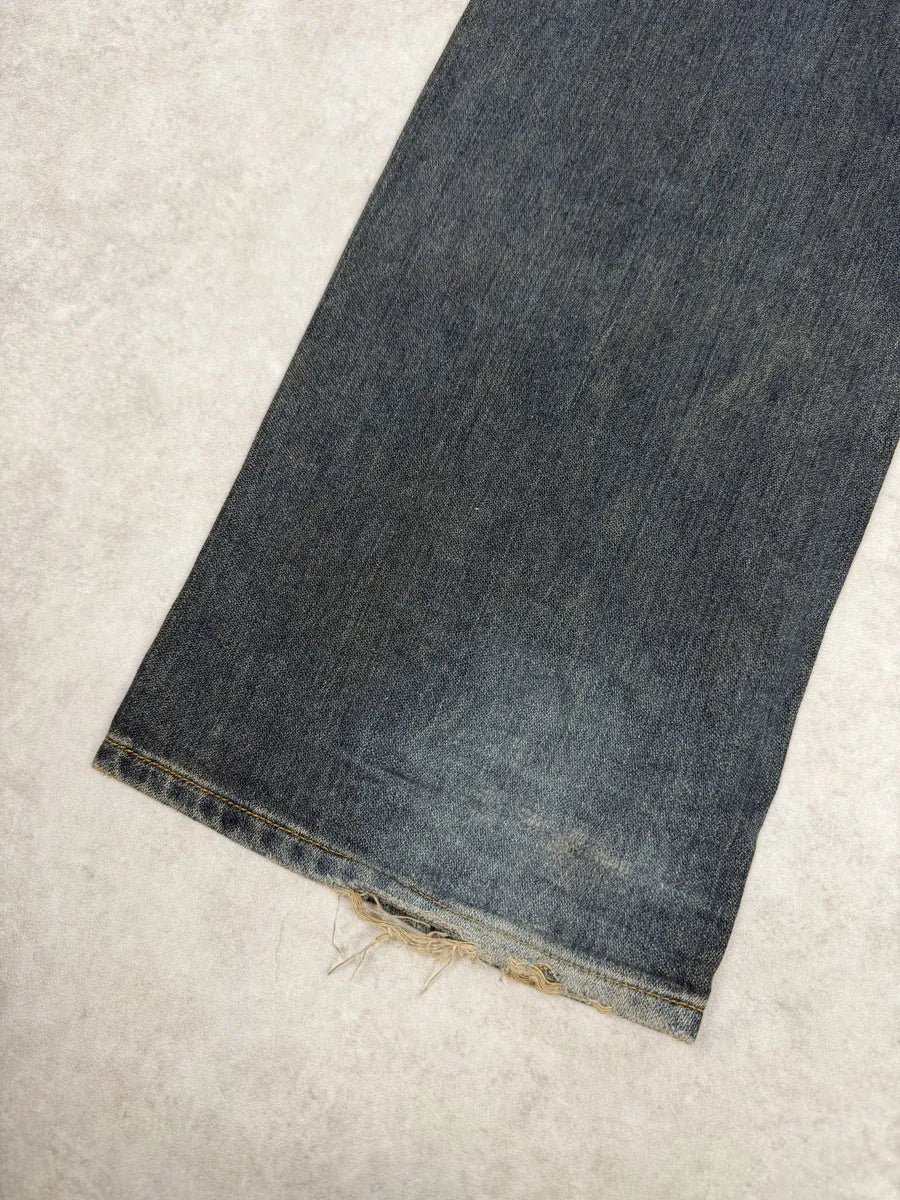 AW2003 Dolce & Gabbana Double Waisted Blue Faded Cargo Denim Jeans Nxolbmo 9