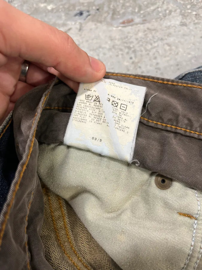 AW2003 Dolce & Gabbana Double Waisted Cargo Denim Jeans smoVmVr 12