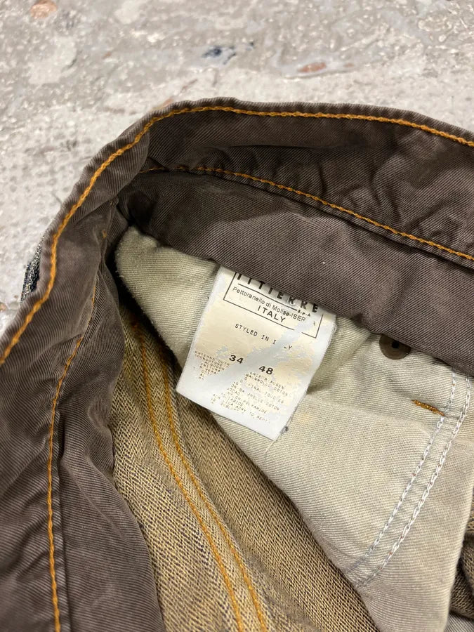 AW2003 Dolce & Gabbana Double Waisted Cargo Denim Jeans smoVmVr 13