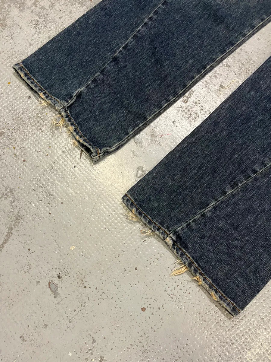 AW2003 Dolce & Gabbana Double Waisted Cargo Denim Jeans smoVmVr 6