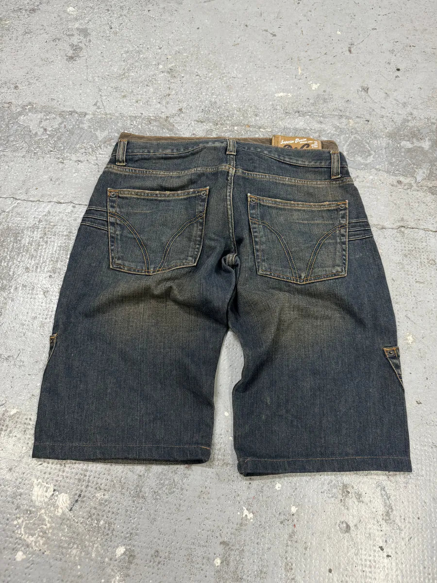 AW2003 Dolce & Gabbana Double Waisted Cargo Denim Shorts mMmEUlT 4
