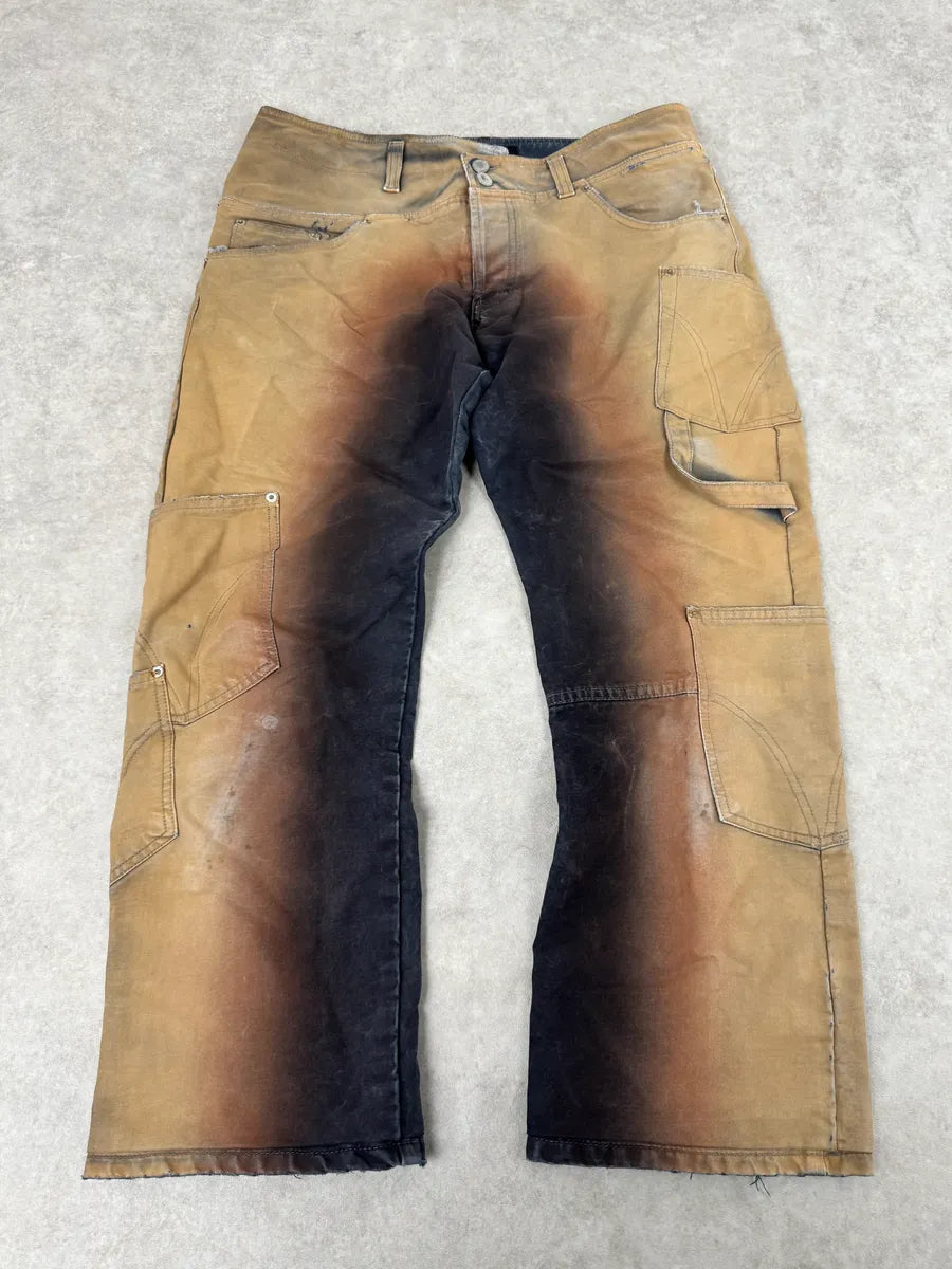 AW2003 Dolce & Gabbana Double Waisted Copper Gradient Obscure Cargo Pants ZgcuLiR 0