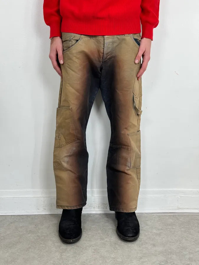 AW2003 Dolce & Gabbana Double Waisted Copper Gradient Obscure Cargo Pants ZgcuLiR 1