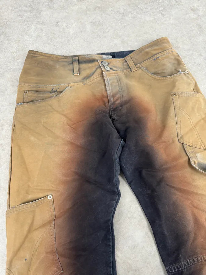 AW2003 Dolce & Gabbana Double Waisted Copper Gradient Obscure Cargo Pants ZgcuLiR 6