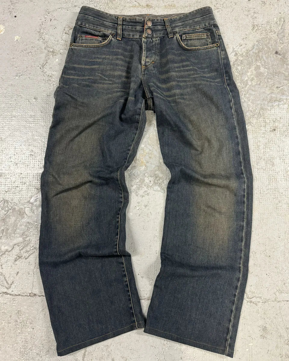 AW2003 Dolce & Gabbana Double Waisted Faded Denim Jeans (M) 0