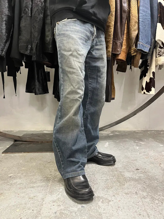 AW2003 Dolce & Gabbana Double Waisted Faded Denim Jeans (M/L) 2