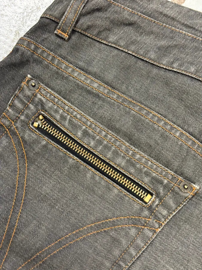 AW2003 Dolce & Gabbana Double Waisted Grey Denim Shorts ZGCWDPU 9