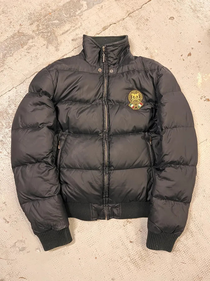 AW2003 Dolce & Gabbana Embroidered Logo Patch Black Puffer Jacket  tpnpJKk 3