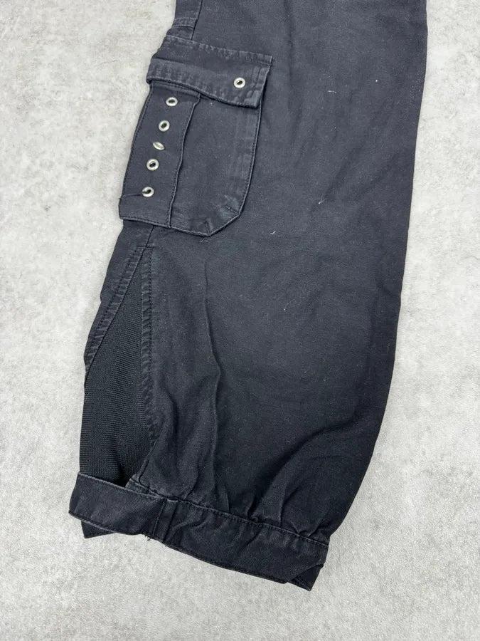 AW2003 Dolce & Gabbana Eyelet Black Cargo Pants NRxVRxo 7