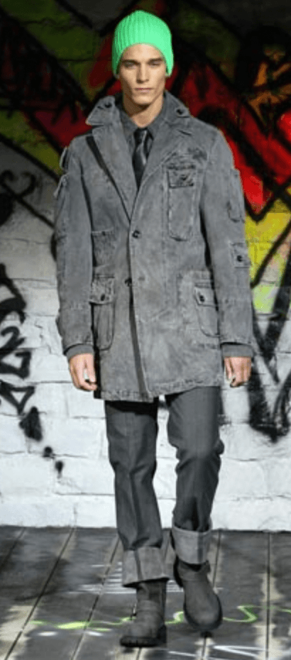 AW2003 Dolce & Gabbana Faded Black Cargo Long Jacket uWxvBJp 1