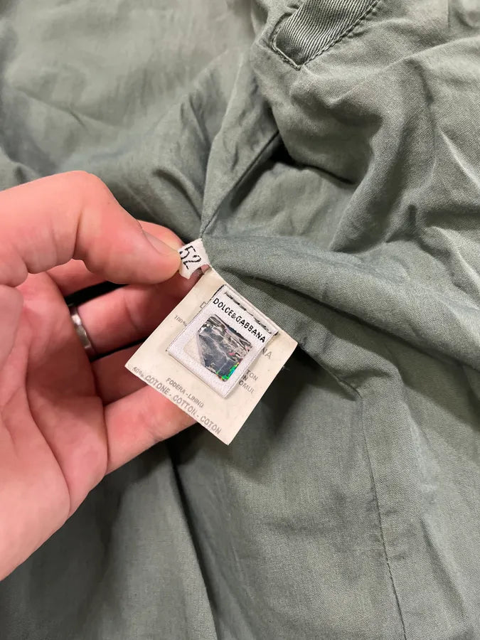 AW2003 Dolce & Gabbana Faded Green Bondage Utility Cargo Jacket okWeipr 11