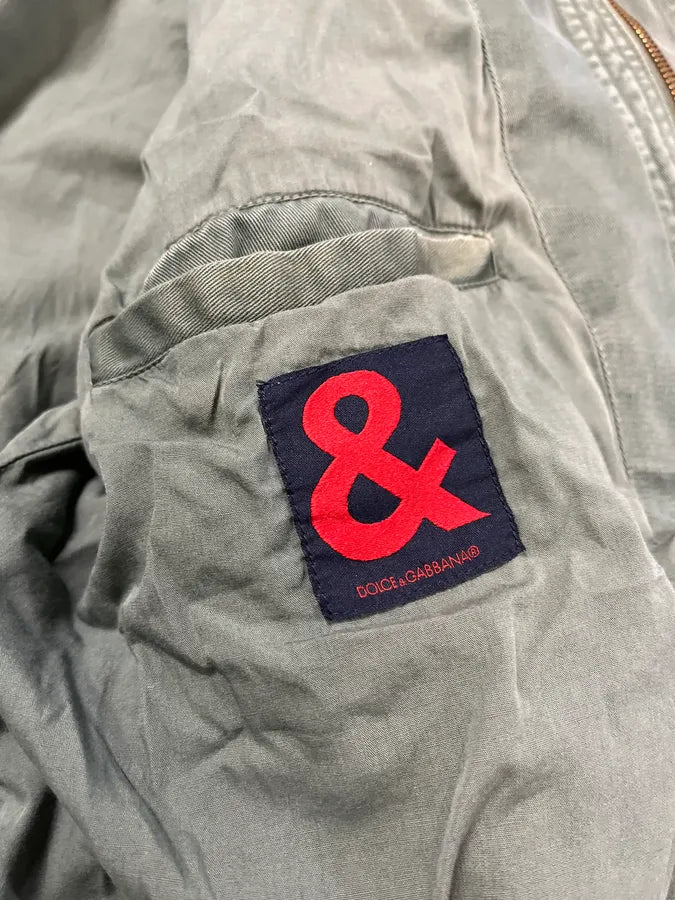 AW2003 Dolce & Gabbana Faded Green Bondage Utility Cargo Jacket okWeipr 13