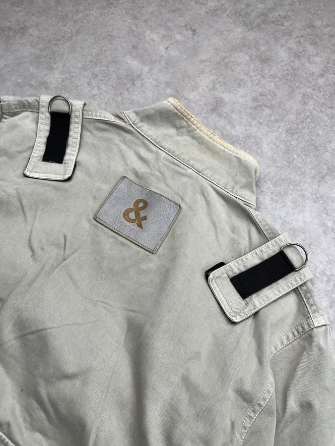 AW2003 Dolce & Gabbana Faded Grey Cargo Military Bondage Jacket ylQBWbT 6