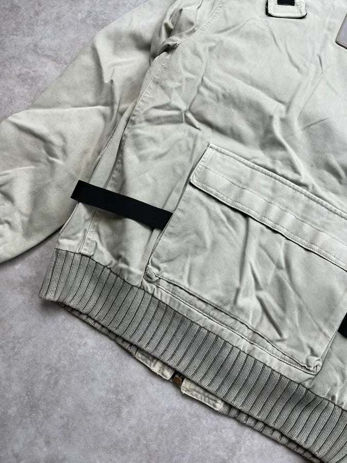 AW2003 Dolce & Gabbana Faded Grey Cargo Military Bondage Jacket ylQBWbT 9