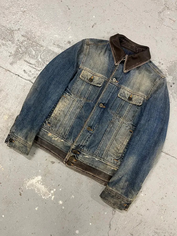 AW2003 Dolce & Gabbana Faded Stone Washed Denim Jacket (M) 1