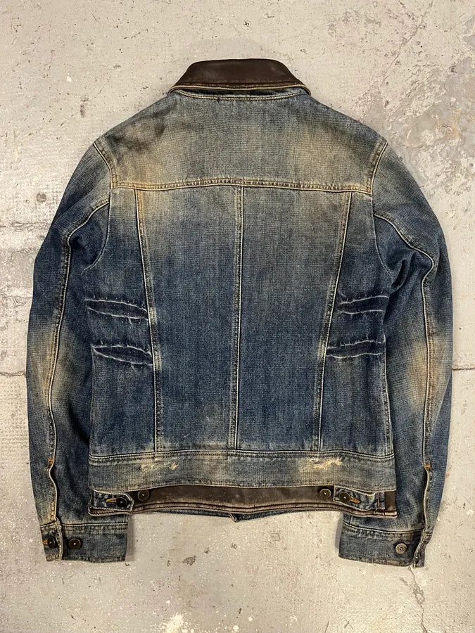 AW2003 Dolce & Gabbana Faded Stone Washed Denim Jacket (M) 2