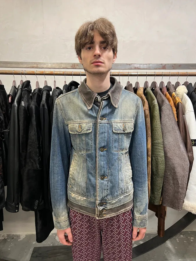 AW2003 Dolce & Gabbana Faded Stone Washed Denim Jacket (M) 3