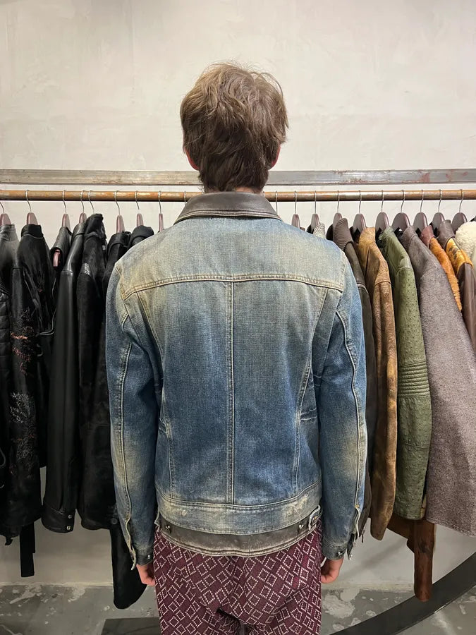 AW2003 Dolce & Gabbana Faded Stone Washed Denim Jacket (M) 4