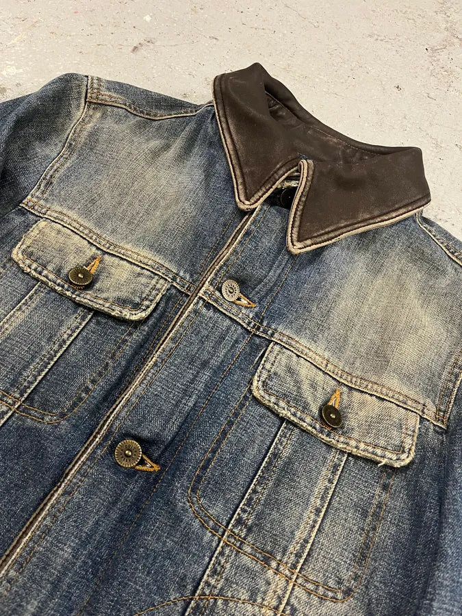 AW2003 Dolce & Gabbana Faded Stone Washed Denim Jacket (M) 5