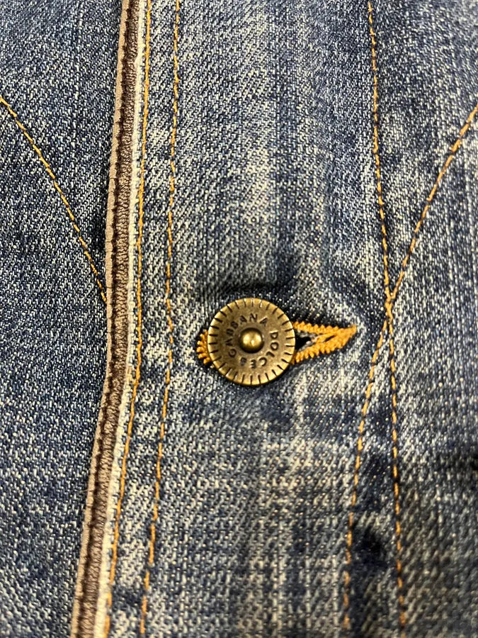 AW2003 Dolce & Gabbana Faded Stone Washed Denim Jacket (M) 8