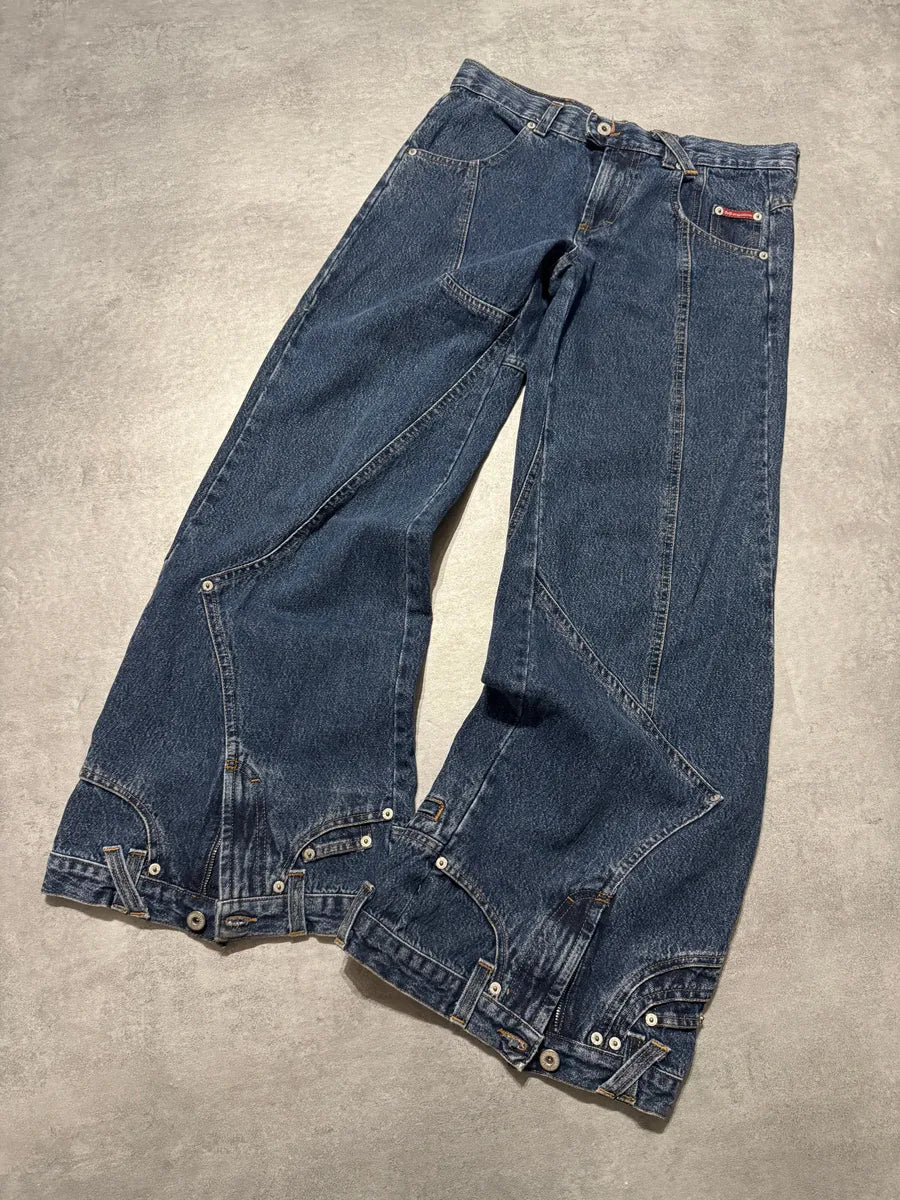 AW2003 Dolce & Gabbana Flared Trompe Loeil Jeans JhirFxI 13