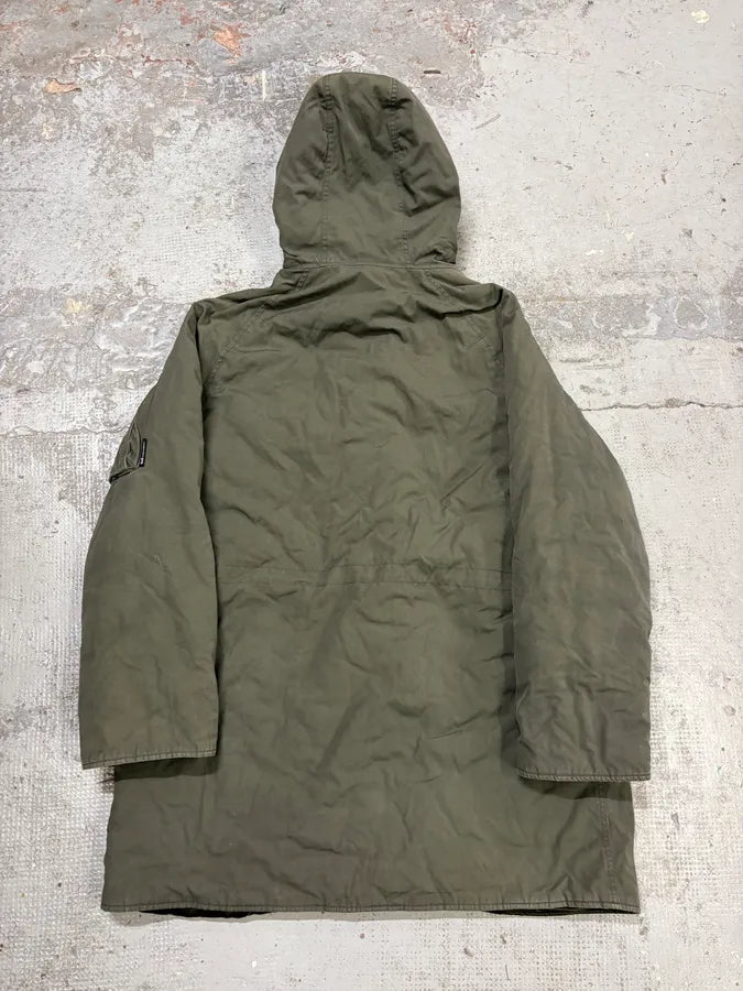 AW2003 Dolce & Gabbana Fur Hooded Khaki Green Long Coat XBaPKAV 5