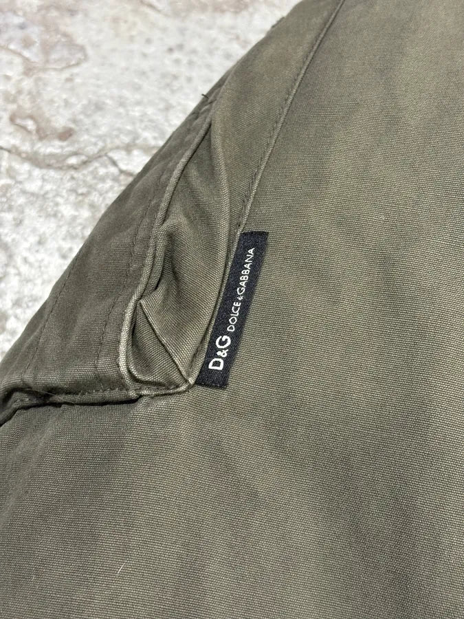 AW2003 Dolce & Gabbana Fur Hooded Khaki Green Long Coat XBaPKAV 9