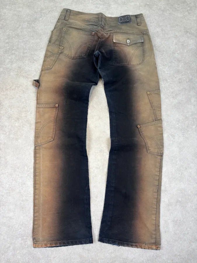 AW2003 Dolce & Gabbana Gradient Bronze Cargo Pants LHeEpUZ 5