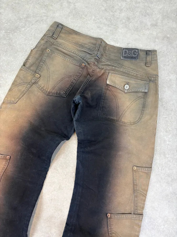 AW2003 Dolce & Gabbana Gradient Bronze Cargo Pants LHeEpUZ 6