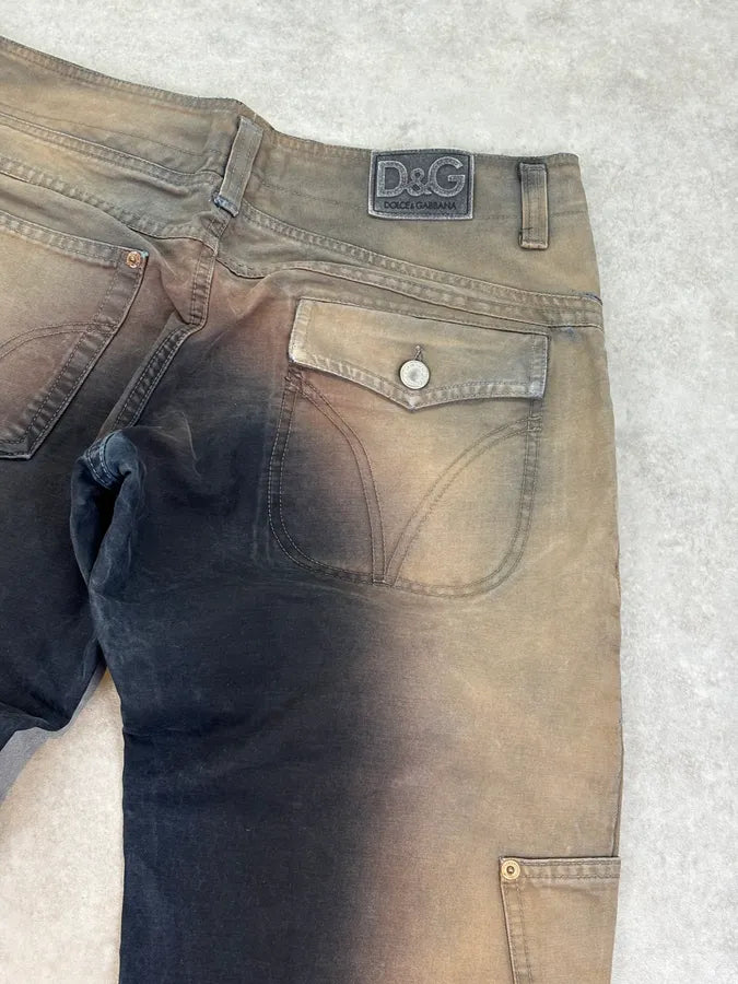 AW2003 Dolce & Gabbana Gradient Bronze Cargo Pants LHeEpUZ 7