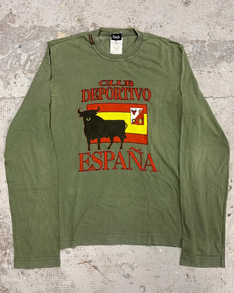 AW2003 Dolce & Gabbana Green Bull Club Spain Longsleeves snMONbT 0