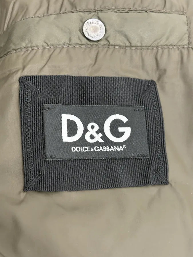 AW2003 Dolce & Gabbana Green Hooded Puffer Bomber Jacket bZjmtCo 11