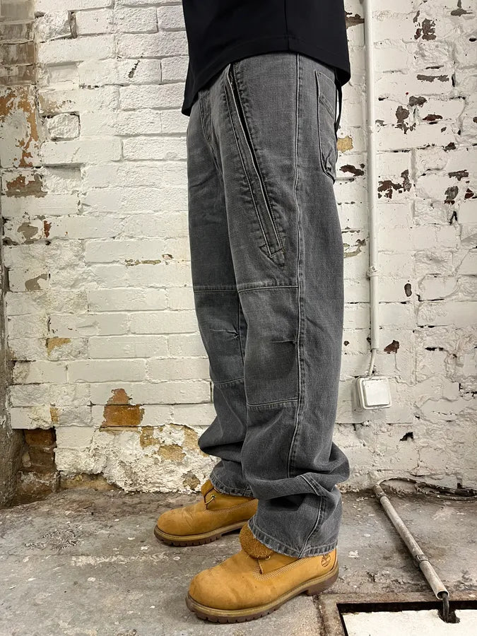 AW2003 Dolce & Gabbana Grey Anatomic Zip Bondage Denim Jeans MqwSXqJ 1