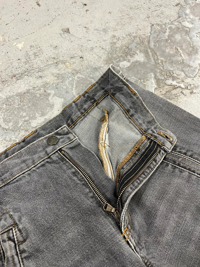 AW2003 Dolce & Gabbana Grey Anatomic Zip Bondage Denim Jeans MqwSXqJ 10