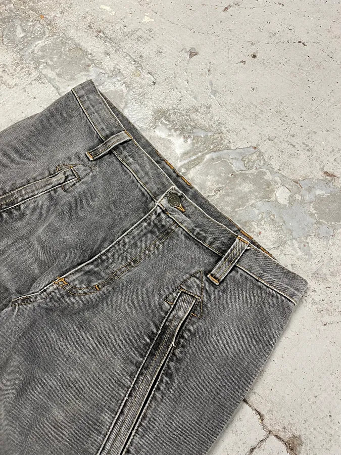 AW2003 Dolce & Gabbana Grey Anatomic Zip Bondage Denim Jeans MqwSXqJ 6