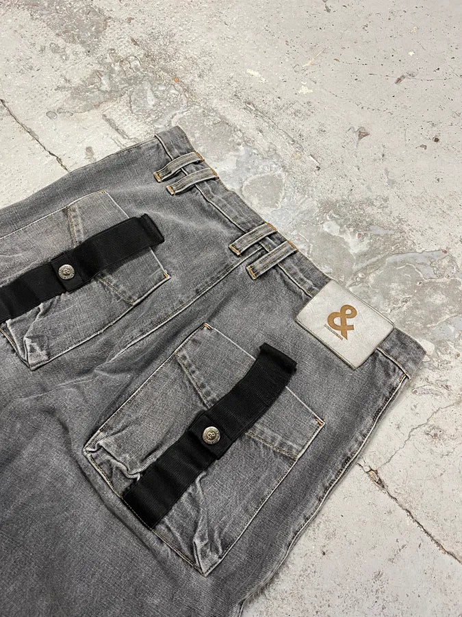 AW2003 Dolce & Gabbana Grey Anatomic Zip Bondage Denim Jeans MqwSXqJ 8