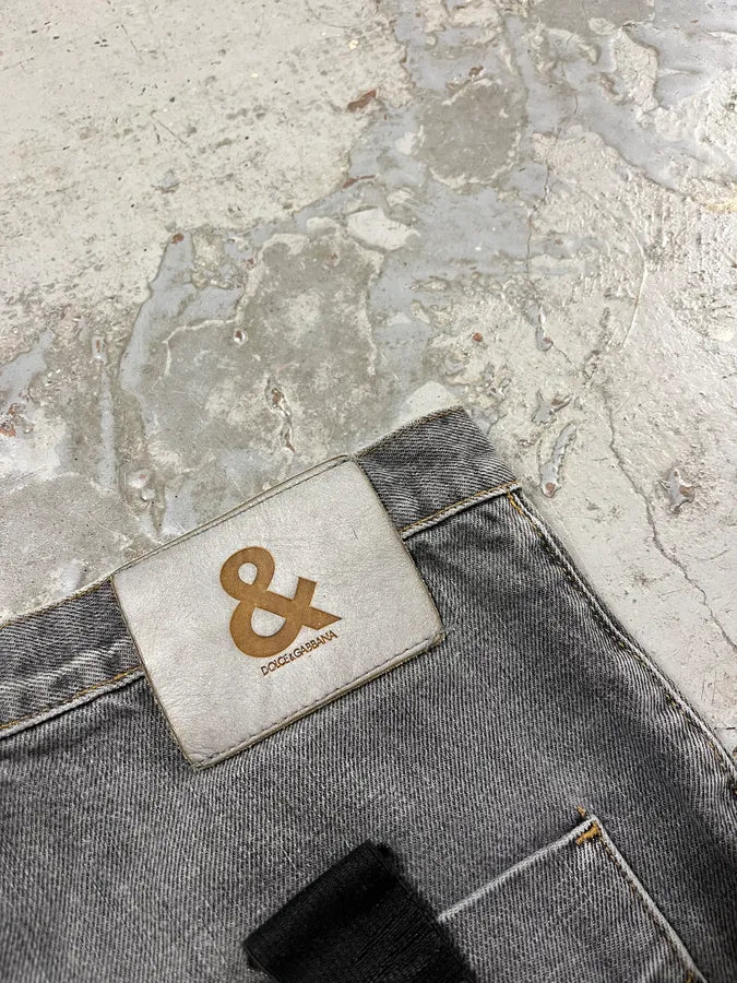 AW2003 Dolce & Gabbana Grey Anatomic Zip Bondage Denim Jeans MqwSXqJ 9