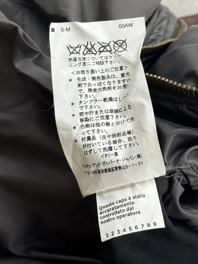 AW2003 Dolce & Gabbana Grey Brown Bondage Harness Bomber Jacket HycJPXr 19