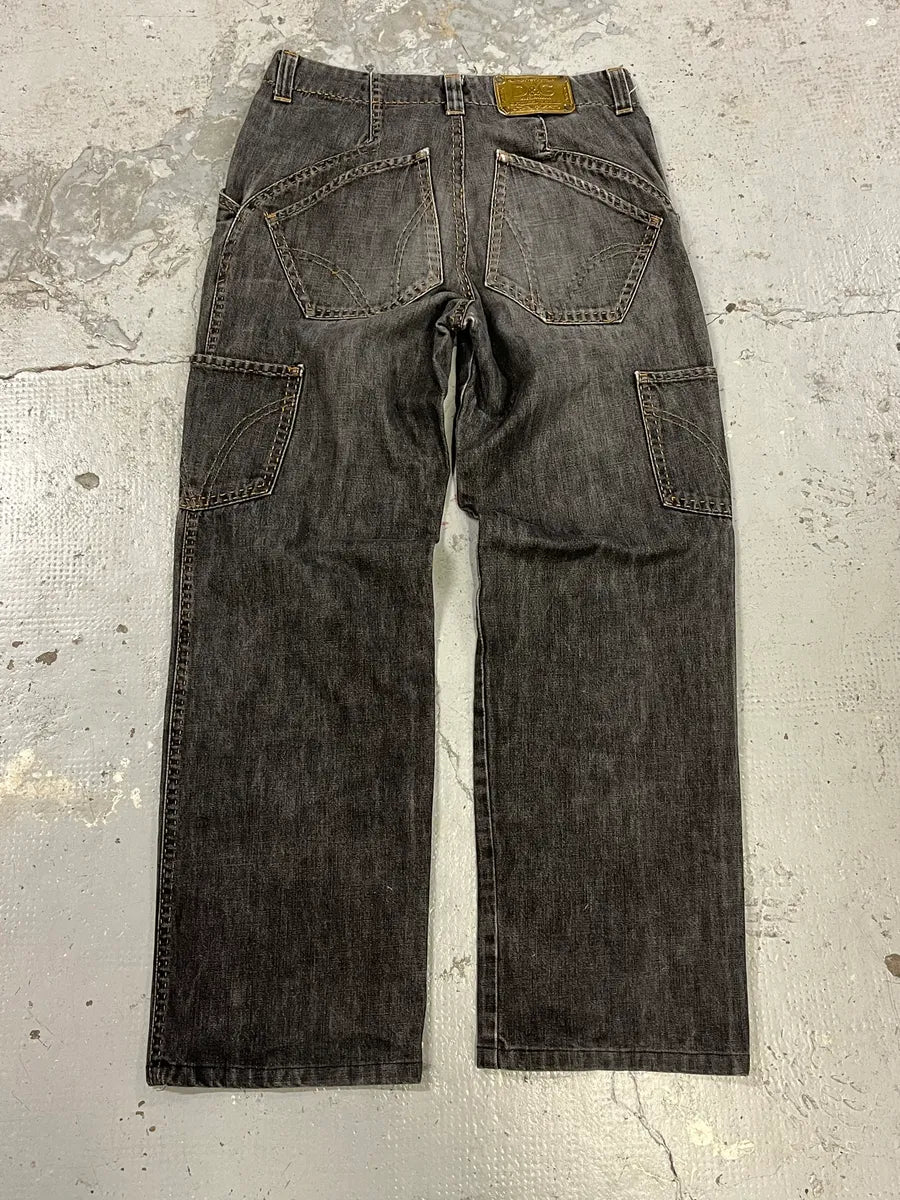 AW2003 Dolce & Gabbana Grey Brut Cargo Denim Jeans XhPTIFm 6