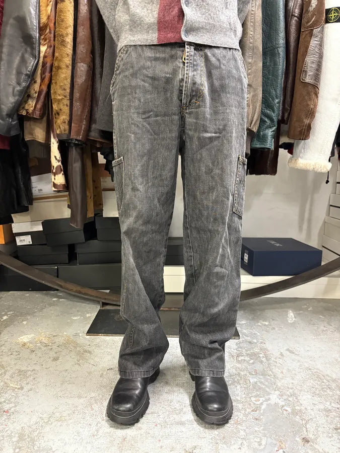 AW2003 Dolce & Gabbana Grey Brut Cargo Denim Jeans XhPTIFm 1