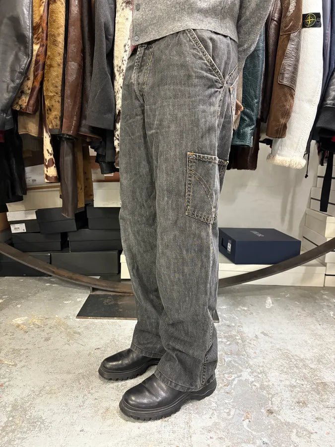 AW2003 Dolce & Gabbana Grey Brut Cargo Denim Jeans XhPTIFm 2