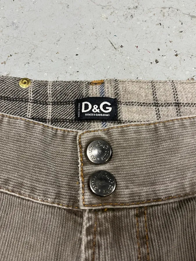 AW2003 Dolce & Gabbana Grey Cargo Straight Cozy Pants (M/L) HlxWfdD 8